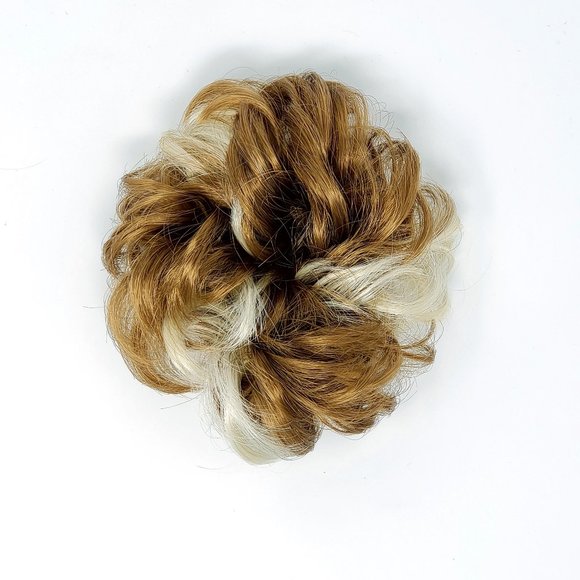 Curly Messy Hair Bun, Synthetic Hair Scrunchie, Hair Bun Pony Tail - Picture 1 of 4